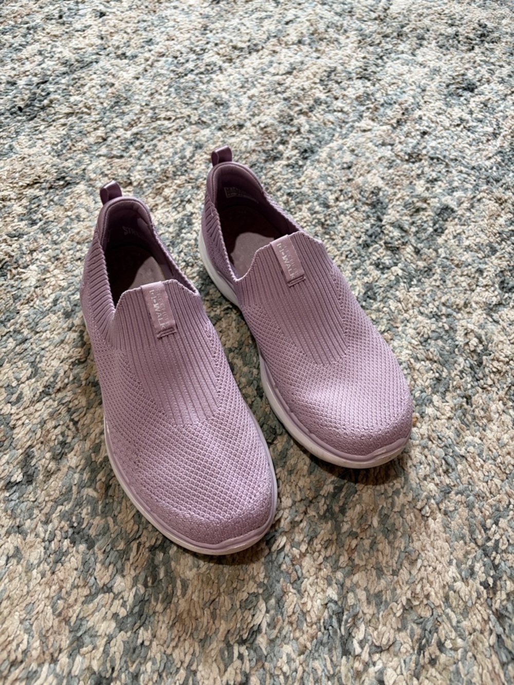 Skechers Slip-On Knit Walking Shoes - Lavender